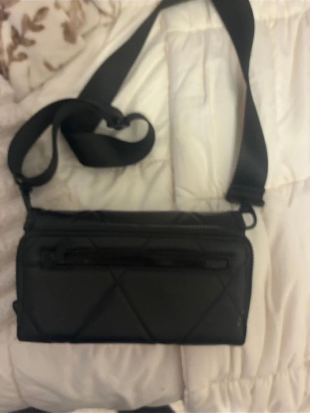 Quilted Black Crossbody Phone Holster - Unbranded